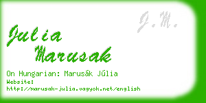 julia marusak business card